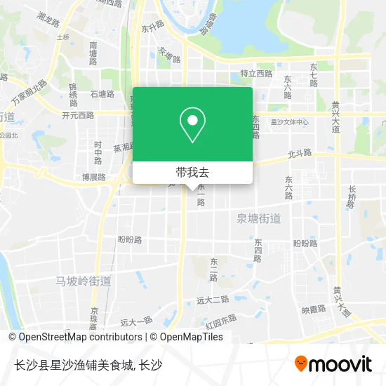 长沙县星沙渔铺美食城地图