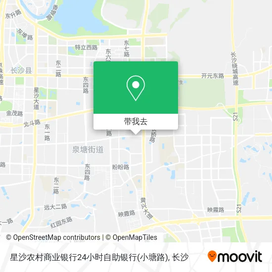 星沙农村商业银行24小时自助银行(小塘路)地图