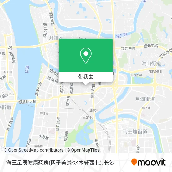 海王星辰健康药房(四季美景·水木轩西北)地图