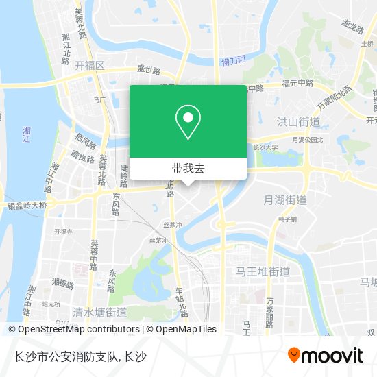 长沙市公安消防支队地图