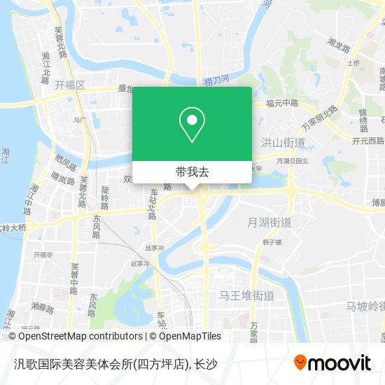 汎歌国际美容美体会所(四方坪店)地图