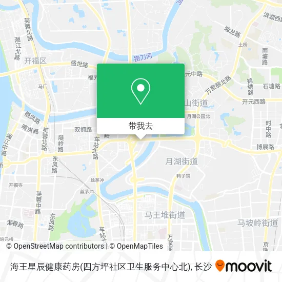 海王星辰健康药房(四方坪社区卫生服务中心北)地图