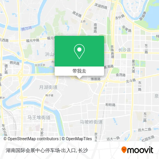 湖南国际会展中心停车场-出入口地图