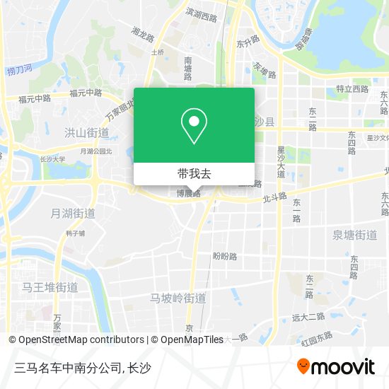 三马名车中南分公司地图