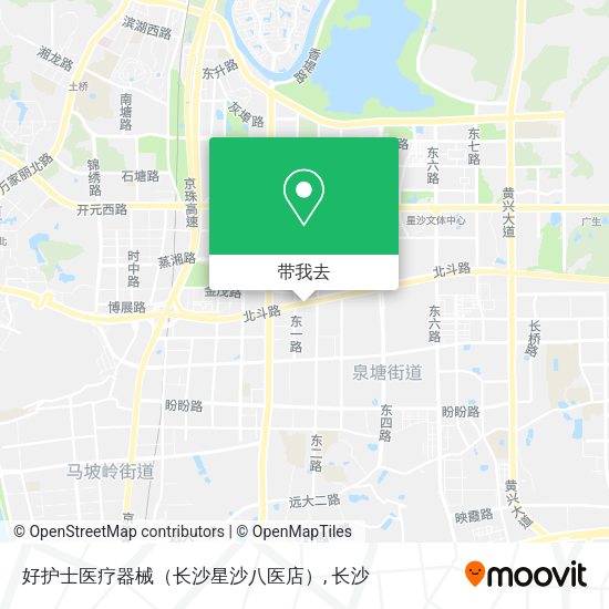 好护士医疗器械（长沙星沙八医店）地图