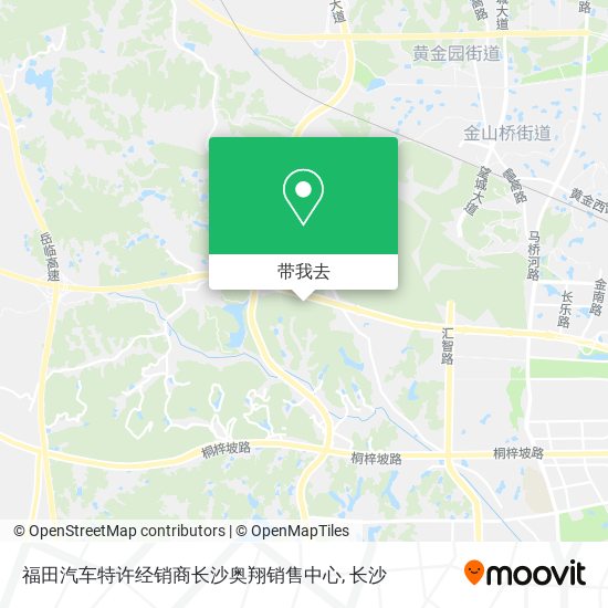 福田汽车特许经销商长沙奥翔销售中心地图