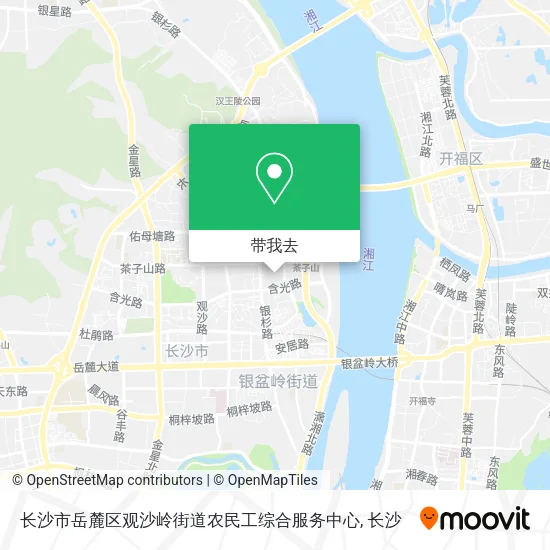 长沙市岳麓区观沙岭街道农民工综合服务中心地图