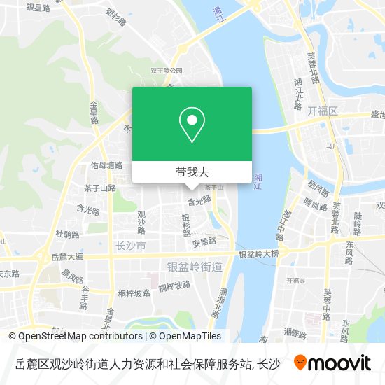 岳麓区观沙岭街道人力资源和社会保障服务站地图