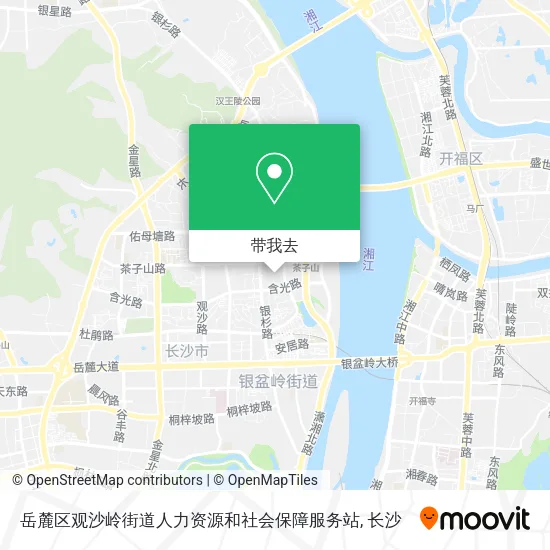 岳麓区观沙岭街道人力资源和社会保障服务站地图