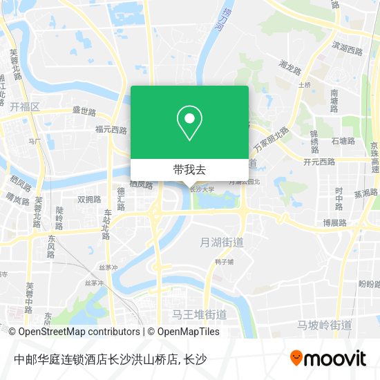 中邮华庭连锁酒店长沙洪山桥店地图