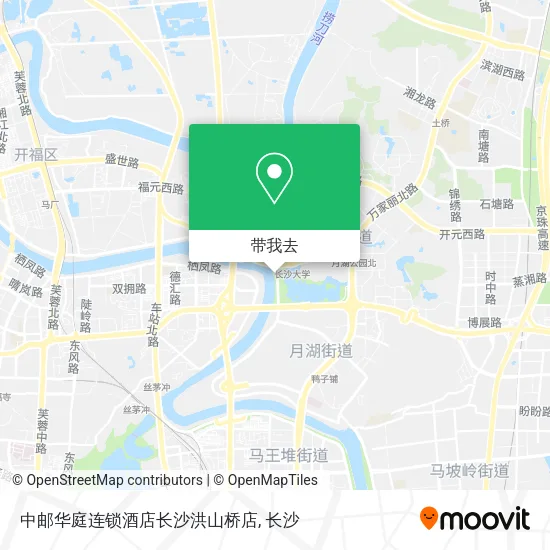 中邮华庭连锁酒店长沙洪山桥店地图