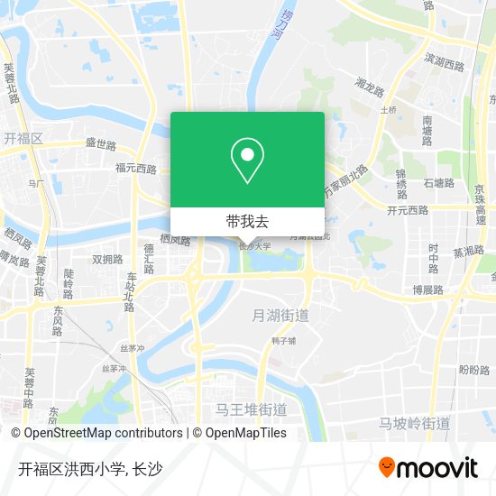 开福区洪西小学地图