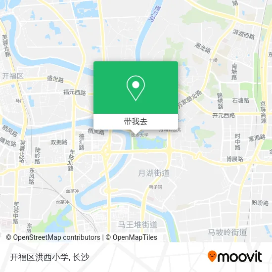 开福区洪西小学地图