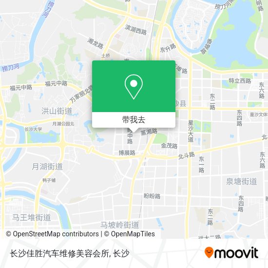 长沙佳胜汽车维修美容会所地图