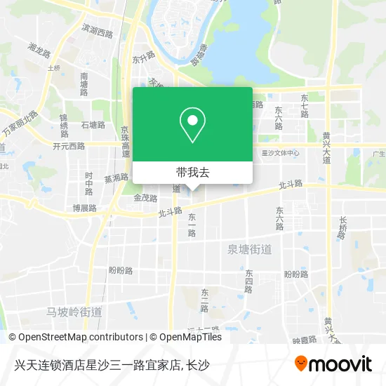 兴天连锁酒店星沙三一路宜家店地图