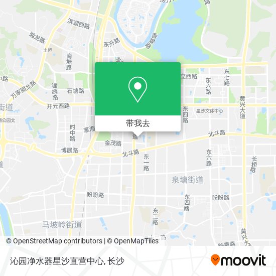 沁园净水器星沙直营中心地图