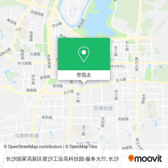 长沙国家高新区星沙工业高科技园-服务大厅地图
