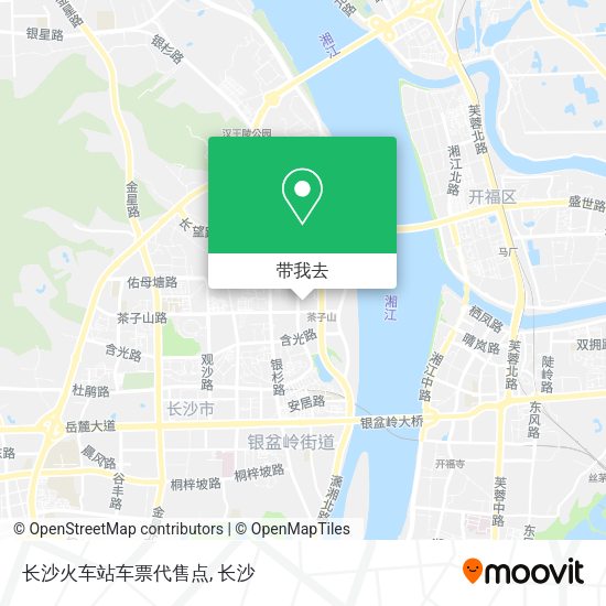 长沙火车站车票代售点地图