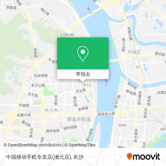 中国移动手机专卖店(湘元店)地图