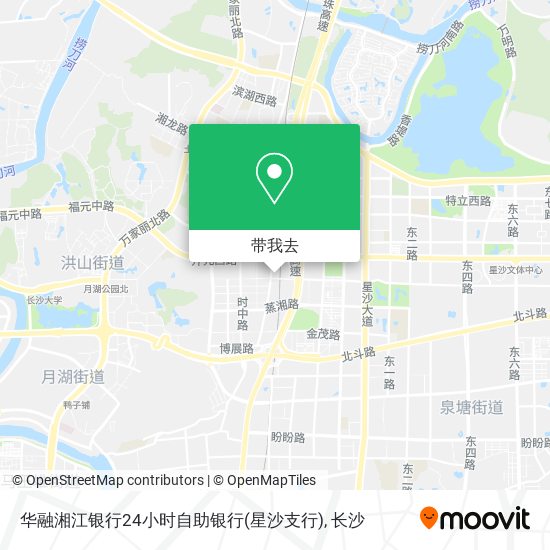 华融湘江银行24小时自助银行(星沙支行)地图