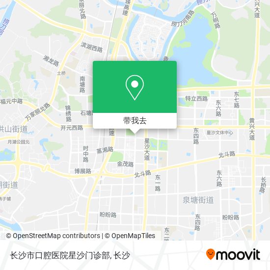 长沙市口腔医院星沙门诊部地图