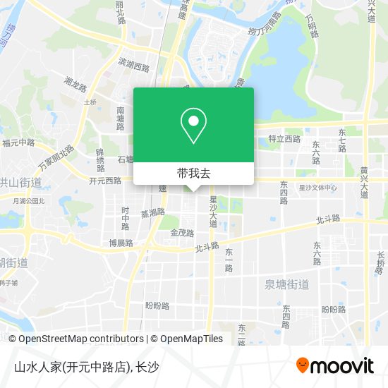 山水人家(开元中路店)地图