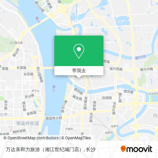 万达亲和力旅游（湘江世纪城门店）地图