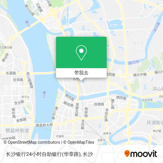长沙银行24小时自助银行(华章路)地图