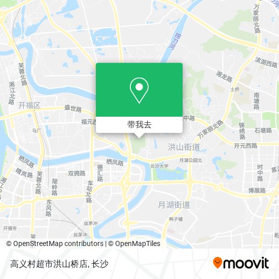 高义村超市洪山桥店地图