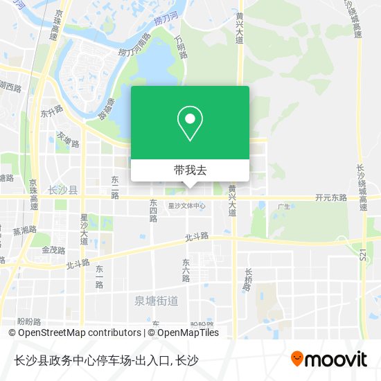 长沙县政务中心停车场-出入口地图