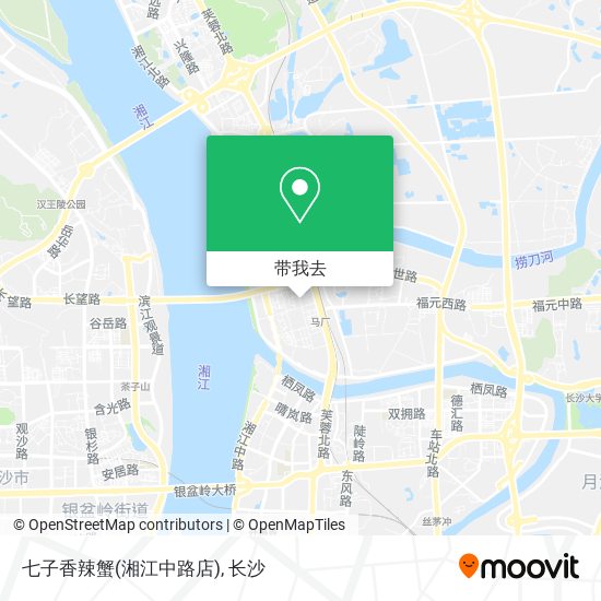 七子香辣蟹(湘江中路店)地图