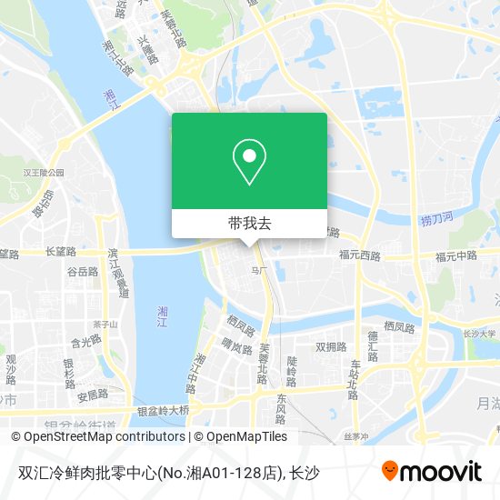 双汇冷鲜肉批零中心(No.湘A01-128店)地图