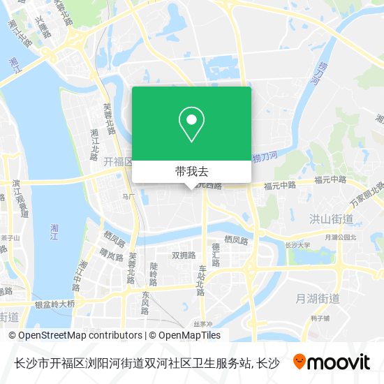 长沙市开福区浏阳河街道双河社区卫生服务站地图