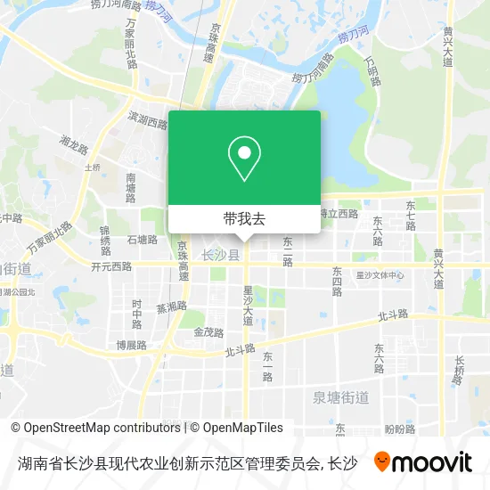 湖南省长沙县现代农业创新示范区管理委员会地图