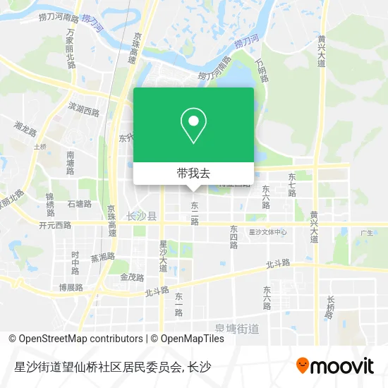 星沙街道望仙桥社区居民委员会地图