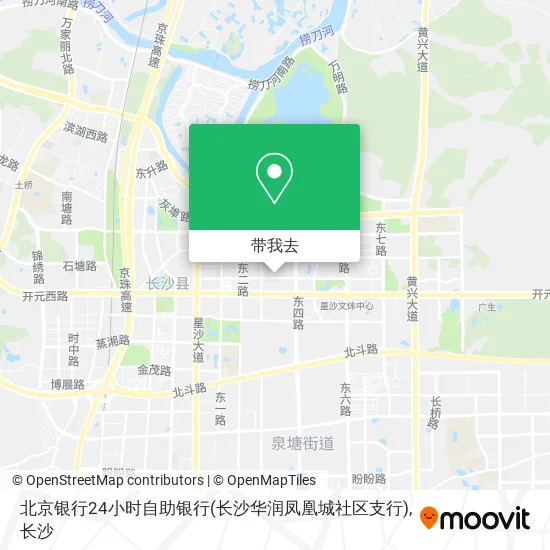 北京银行24小时自助银行(长沙华润凤凰城社区支行)地图