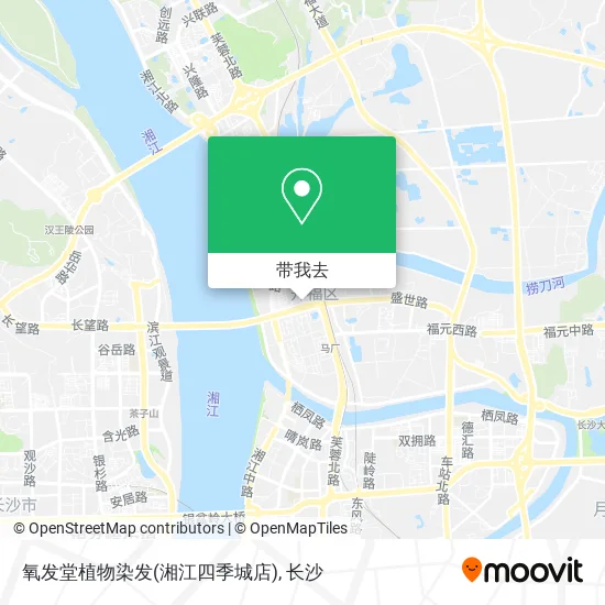 氧发堂植物染发(湘江四季城店)地图