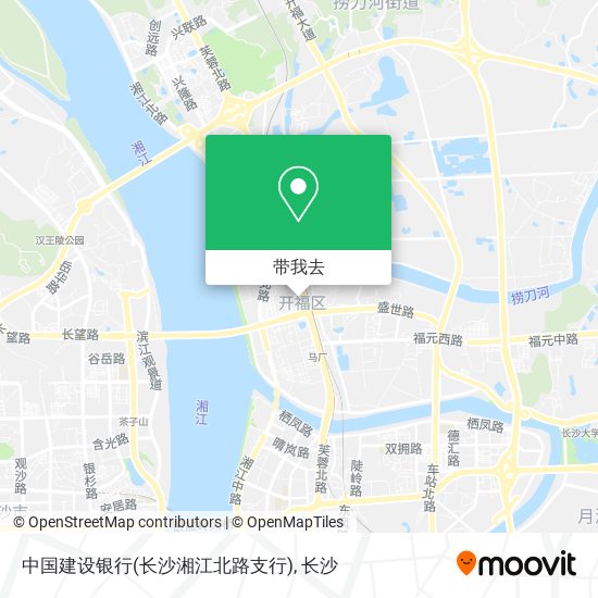 中国建设银行(长沙湘江北路支行)地图