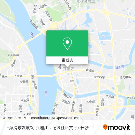 上海浦东发展银行(湘江世纪城社区支行)地图