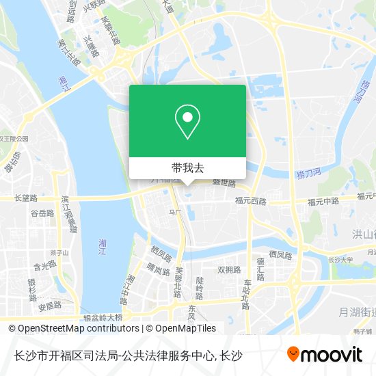 长沙市开福区司法局-公共法律服务中心地图