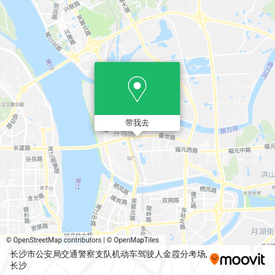 长沙市公安局交通警察支队机动车驾驶人金霞分考场地图