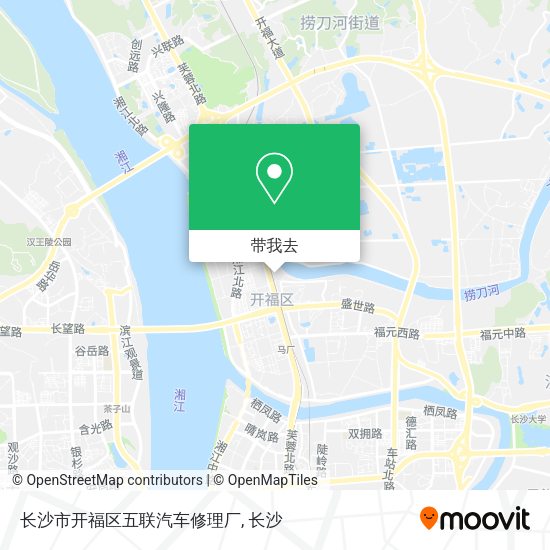 长沙市开福区五联汽车修理厂地图