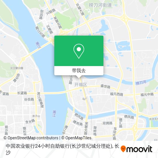 中国农业银行24小时自助银行(长沙世纪城分理处)地图