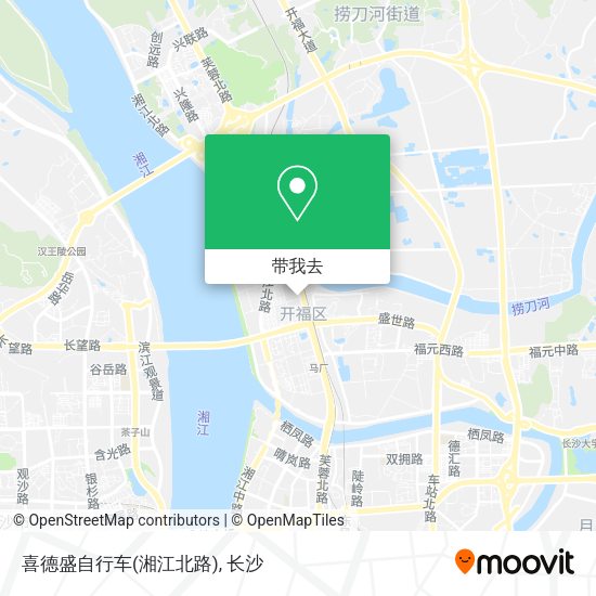 喜德盛自行车(湘江北路)地图