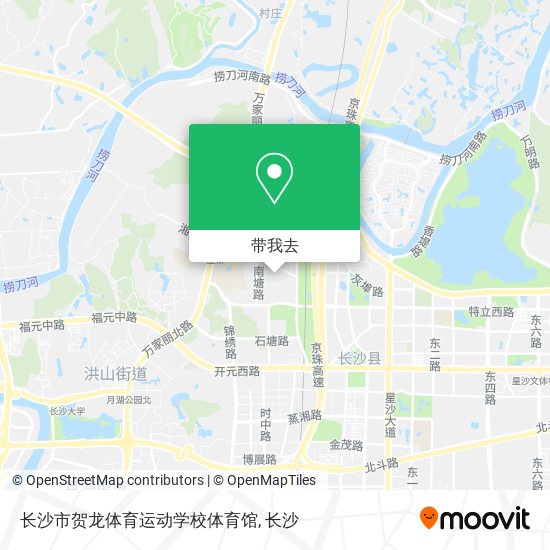 长沙市贺龙体育运动学校体育馆地图