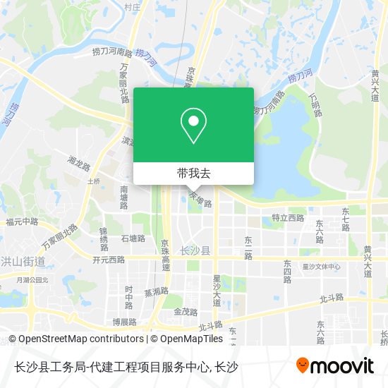 长沙县工务局-代建工程项目服务中心地图