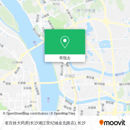 老百姓大药房(长沙湘江世纪城金北路店)地图