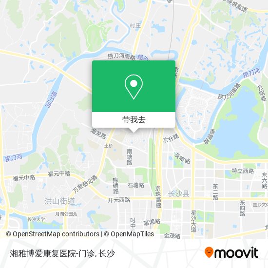 湘雅博爱康复医院-门诊地图