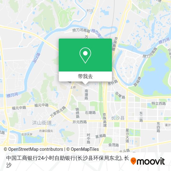 中国工商银行24小时自助银行(长沙县环保局东北)地图
