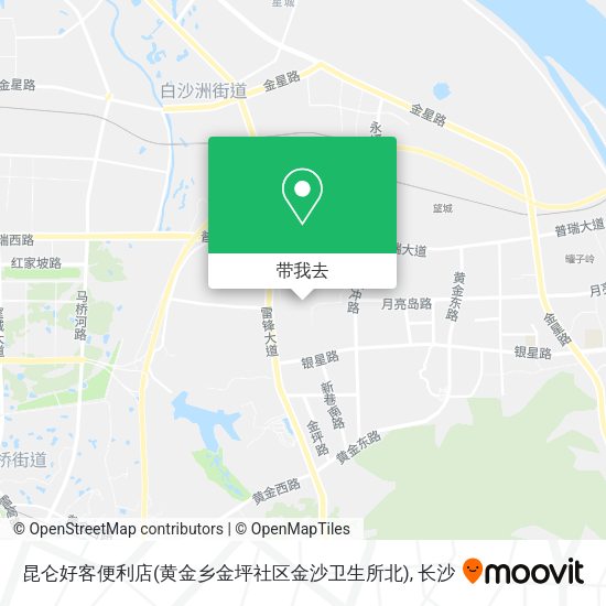 昆仑好客便利店(黄金乡金坪社区金沙卫生所北)地图